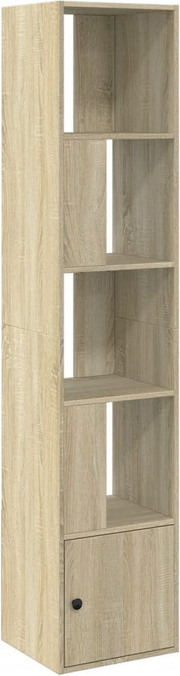 vidaXL - Boekenkast - 40x36x189 - cm - bewerkt - hout - sonoma - eikenkleurig