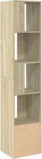 vidaXL - Boekenkast - 40x36x189 - cm - bewerkt - hout - sonoma - eikenkleurig