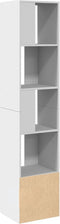 vidaXL - Boekenkast - 40x36x189 - cm - bewerkt - hout - wit