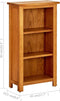 vidaXL - Boekenkast - 45x22,5x82 - cm - massief - eikenhout