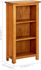 vidaXL - Boekenkast - 45x22,5x82 - cm - massief - eikenhout