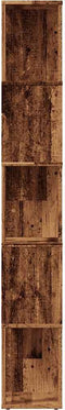 vidaXL - Boekenkast - 45x24x159 - cm - bewerkt - hout - oud - houtkleurig