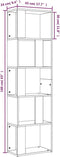 vidaXL - Boekenkast - 45x24x160 - cm - bewerkt - hout - bruin - eikenkleur