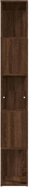 vidaXL - Boekenkast - 45x24x160 - cm - bewerkt - hout - bruin - eikenkleur