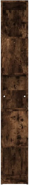 vidaXL - Boekenkast - 45x24x160 - cm - bewerkt - hout - gerookt - eikenkleurig