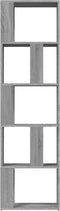 vidaXL - Boekenkast - 45x24x160 - cm - bewerkt - hout - grijs - sonoma - eikenkleurig