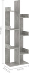 vidaXL - Boekenkast - 48x25,5x140 - cm - bewerkt - hout - betongrijs