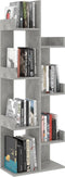 vidaXL - Boekenkast - 48x25,5x140 - cm - bewerkt - hout - betongrijs