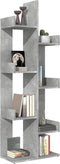 vidaXL - Boekenkast - 48x25,5x140 - cm - bewerkt - hout - betongrijs