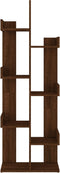 vidaXL - Boekenkast - 48x25,5x140 - cm - bewerkt - hout - bruin - eikenkleur