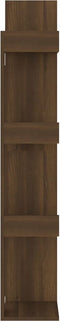 vidaXL - Boekenkast - 48x25,5x140 - cm - bewerkt - hout - bruin - eikenkleur