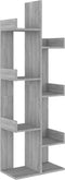 vidaXL - Boekenkast - 48x25,5x140 - cm - bewerkt - hout - grijs - sonoma - eikenkleur