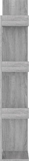 vidaXL - Boekenkast - 48x25,5x140 - cm - bewerkt - hout - grijs - sonoma - eikenkleur