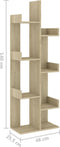 vidaXL - Boekenkast - 48x25,5x140 - cm - bewerkt - hout - sonoma - eikenkleurig