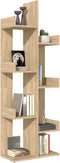 vidaXL - Boekenkast - 48x25,5x140 - cm - bewerkt - hout - sonoma - eikenkleurig