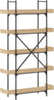 vidaXL - Boekenkast - 5-laags - 100x33x180,5 - cm - bewerkt - hout - sonoma - eiken