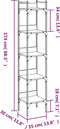 vidaXL - Boekenkast - 5-laags - 35x30x174 - cm - bewerkt - hout - grijs - sonoma - eiken