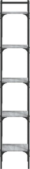 vidaXL - Boekenkast - 5-laags - 35x30x174 - cm - bewerkt - hout - grijs - sonoma - eiken
