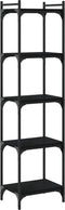 vidaXL - Boekenkast - 5-laags - 40x30x154 - cm - bewerkt - hout - zwart