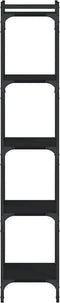 vidaXL - Boekenkast - 5-laags - 40x30x154 - cm - bewerkt - hout - zwart