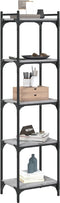 vidaXL - Boekenkast - 5-laags - 40x30x154 - cm - bewerkt - hout - grijs - sonoma - eiken