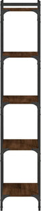 vidaXL - Boekenkast - 5-laags - 40x30x154 - cm - bewerkt - hout - bruin - eikenkleur