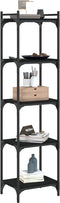vidaXL - Boekenkast - 5-laags - 40x30x154 - cm - bewerkt - hout - zwart