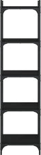vidaXL - Boekenkast - 5-laags - 40x30x154 - cm - bewerkt - hout - zwart