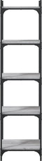 vidaXL - Boekenkast - 5-laags - 40x30x154 - cm - bewerkt - hout - grijs - sonoma - eiken