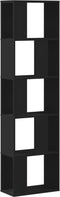 vidaXL - Boekenkast - 5-laags - 45x23,5x162,5 - cm - bewerkt - hout - zwart