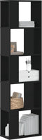 vidaXL - Boekenkast - 5-laags - 45x23,5x162,5 - cm - bewerkt - hout - zwart
