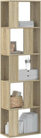 vidaXL - Boekenkast - 5-laags - 45x23,5x162,5 - cm - bewerkt - hout - sonoma - eiken