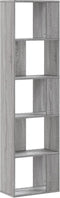 vidaXL - Boekenkast - 5-laags - 45x23,5x162,5 - cm - bewerkt - hout - grijs - sonoma