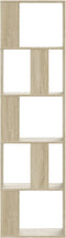 vidaXL - Boekenkast - 5-laags - 45x23,5x162,5 - cm - bewerkt - hout - sonoma - eiken