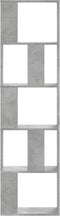 vidaXL - Boekenkast - 5-laags - 45x23,5x162,5 - cm - bewerkt - hout - betongrijs