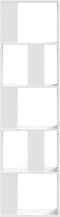 vidaXL - Boekenkast - 5-laags - 45x23,5x162,5 - cm - bewerkt - hout - wit