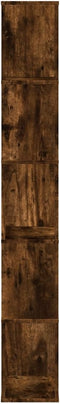 vidaXL - Boekenkast - 5-laags - 45x23,5x162,5 - cm - bewerkt - hout - gerookt - eiken