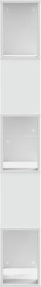 vidaXL - Boekenkast - 5-laags - 45x23,5x162,5 - cm - bewerkt - hout - wit