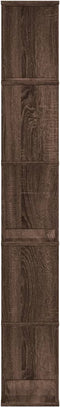 vidaXL - Boekenkast - 5-laags - 45x23,5x162,5 - cm - hout - bruin - eikenkleurig