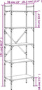 vidaXL - Boekenkast - 5-laags - 56x31,5x174 - cm - bewerkt - hout - bruin - eikenkleur