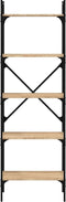 vidaXL - Boekenkast - 5-laags - 56x31,5x174 - cm - bewerkt - hout - sonoma - eiken