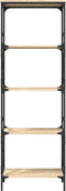 vidaXL - Boekenkast - 5-laags - 59 - x - 35 - x - 171 - cm - bewerkt - hout - sonoma - eiken