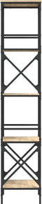 vidaXL - Boekenkast - 5-laags - 59 - x - 35 - x - 171 - cm - bewerkt - hout - sonoma - eiken