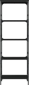vidaXL - Boekenkast - 5-laags - 59x35x171 - cm - bewerkt - hout - zwart