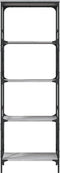 vidaXL - Boekenkast - 5-laags - 59x35x171 - cm - bewerkt - hout - grijs - sonoma - eiken