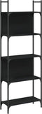 vidaXL - Boekenkast - 5-laags - 60,5x24x166,5 - cm - bewerkt - hout - zwart