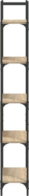 vidaXL - Boekenkast - 5-laags - 60,5x24x166,5 - cm - bewerkt - hout - sonoma - eiken