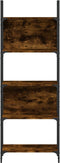 vidaXL - Boekenkast - 5-laags - 60,5x24x166,5 - cm - bewerkt - hout - gerookt - eiken