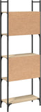 vidaXL - Boekenkast - 5-laags - 60,5x24x166,5 - cm - bewerkt - hout - sonoma - eiken
