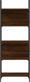 vidaXL - Boekenkast - 5-laags - 60,5x24x166,5 - cm - bewerkt - hout - bruineiken